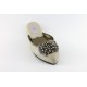 women's slippers VICTORIAN silver satin suede (silver jewel)